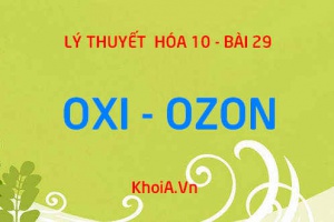 Tính chất vật lý của Oxi Ozon, tính chất hóa học của Oxi Ozon, Sản xuất và Ứng dụng - Hóa 10 bài 29
